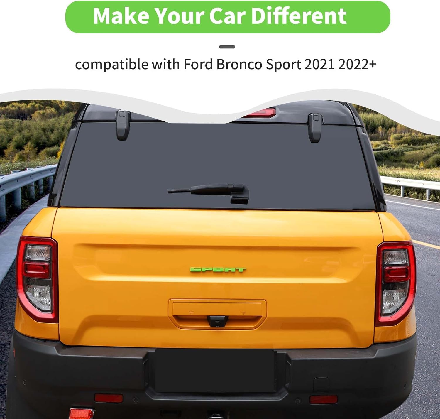 Insertos de letras para portón trasero para Ford Bronco Sport Emblemas 2021 2022+ calcomanías para portón trasero, accesorios de repuesto, borde