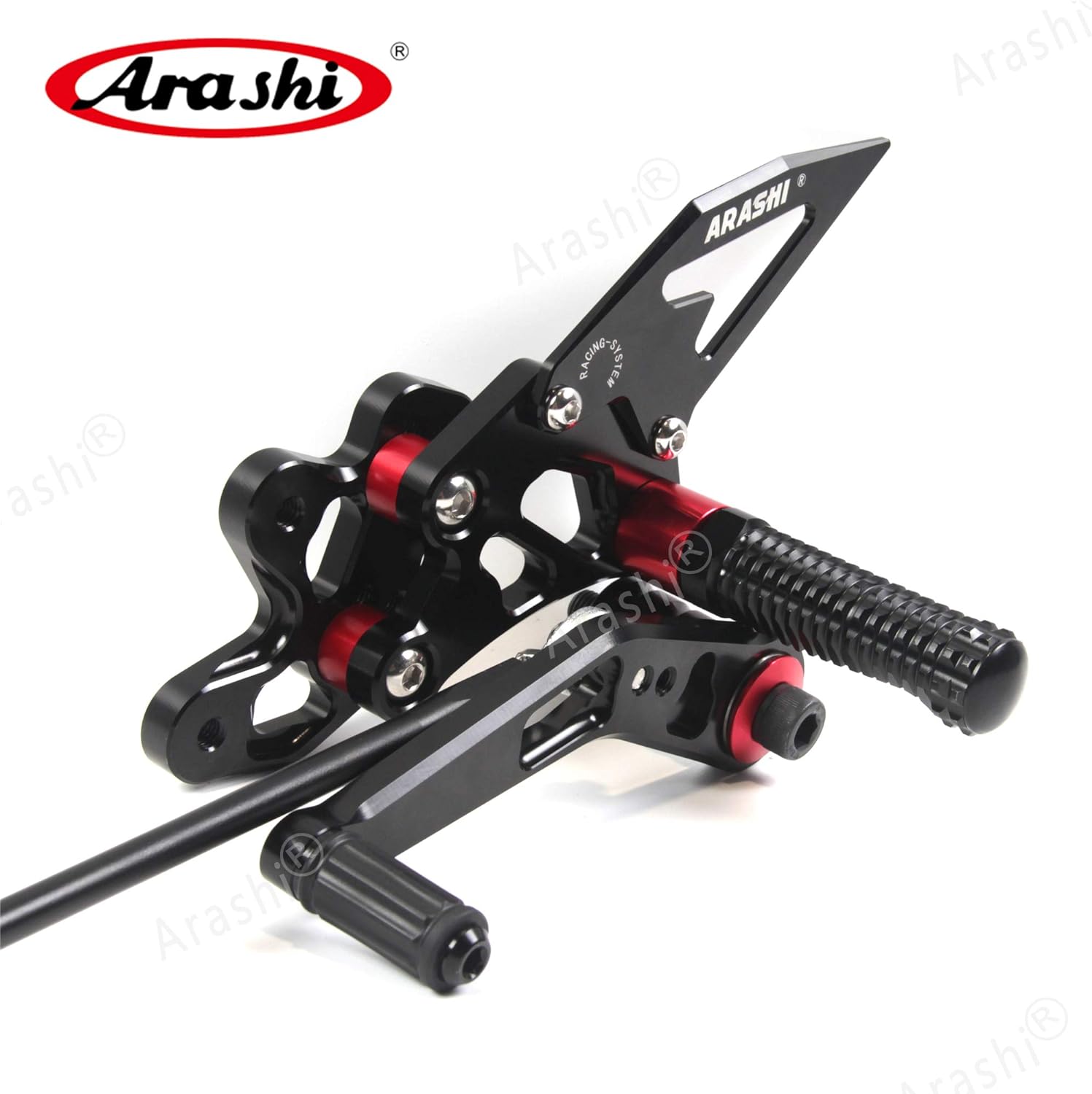 Arashi (Versión 2.0) Reposapiés ajustables para Suzuki GSXR 600 750 2011-2023 Accesorios de motocicleta Reposapiés ajustables GSXR600 GSXR750 Negro
