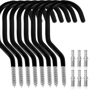 GURADESIGN Paquete de 8 ganchos resistentes para bicicleta, capacidad de carga de 100 libras, 6 pulgadas, ganchos de bicicleta para pared de garaje GURADESIGN Paquete de 8 ganchos resistentes para bicicleta, capacidad de carga de 100 libras, 6 pulgadas, ganchos de bicicleta para pared de garaje