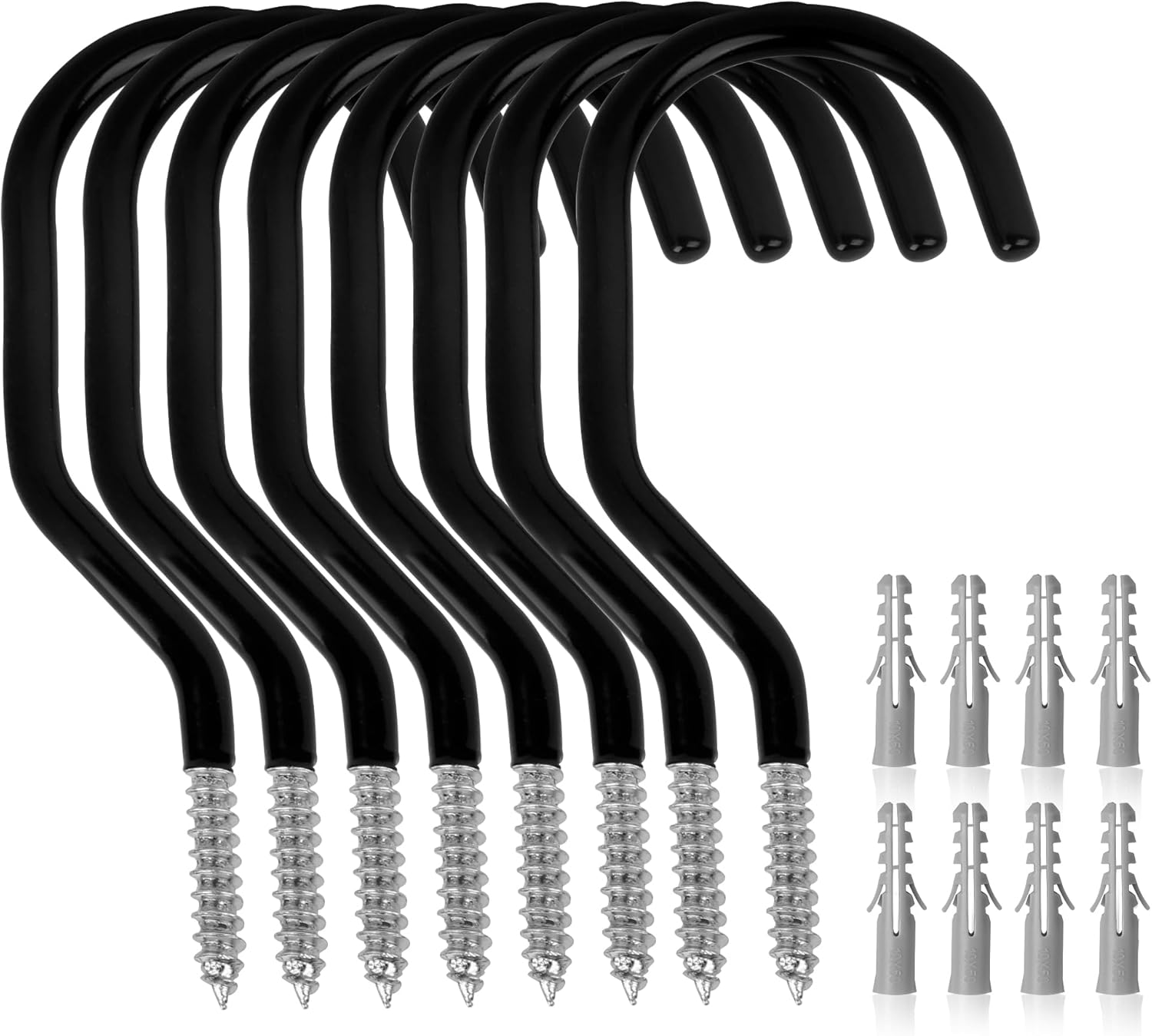 GURADESIGN Paquete de 8 ganchos resistentes para bicicleta, capacidad de carga de 100 libras, 6 pulgadas, ganchos de bicicleta para pared de garaje