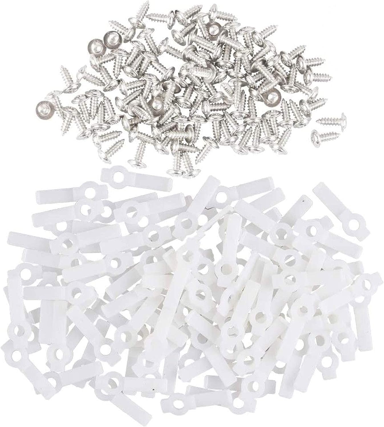 Paquete de 200 clips de tira de luces LED, soportes de montaje de tira LED, clips de luces LED, clips de cuerda con 200 tornillos (ideal para tira