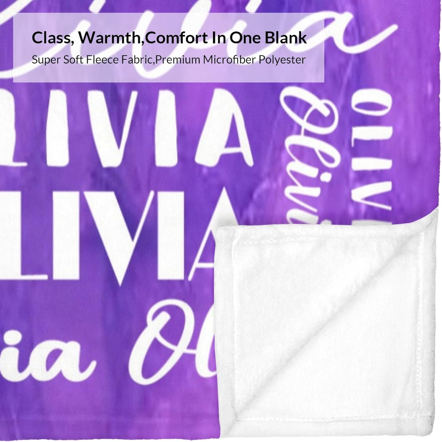 Manta y manta personalizada con nombre para niños y adultos, manta de franela personalizada (color 02, 30 x 40 pulgadas)