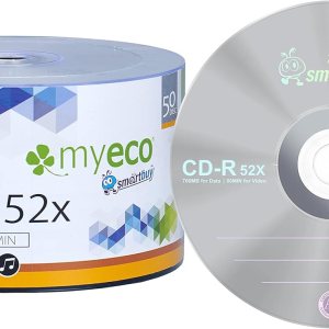 Paquete de 50 discos MyEco CD-R CDR 52X 700MB 80Min Economy Branded Logo Top Write Once Blank Media Record Disc Paquete de 50 discos MyEco CD-R CDR 52X 700MB 80Min Economy Branded Logo Top Write Once Blank Media Record Disc