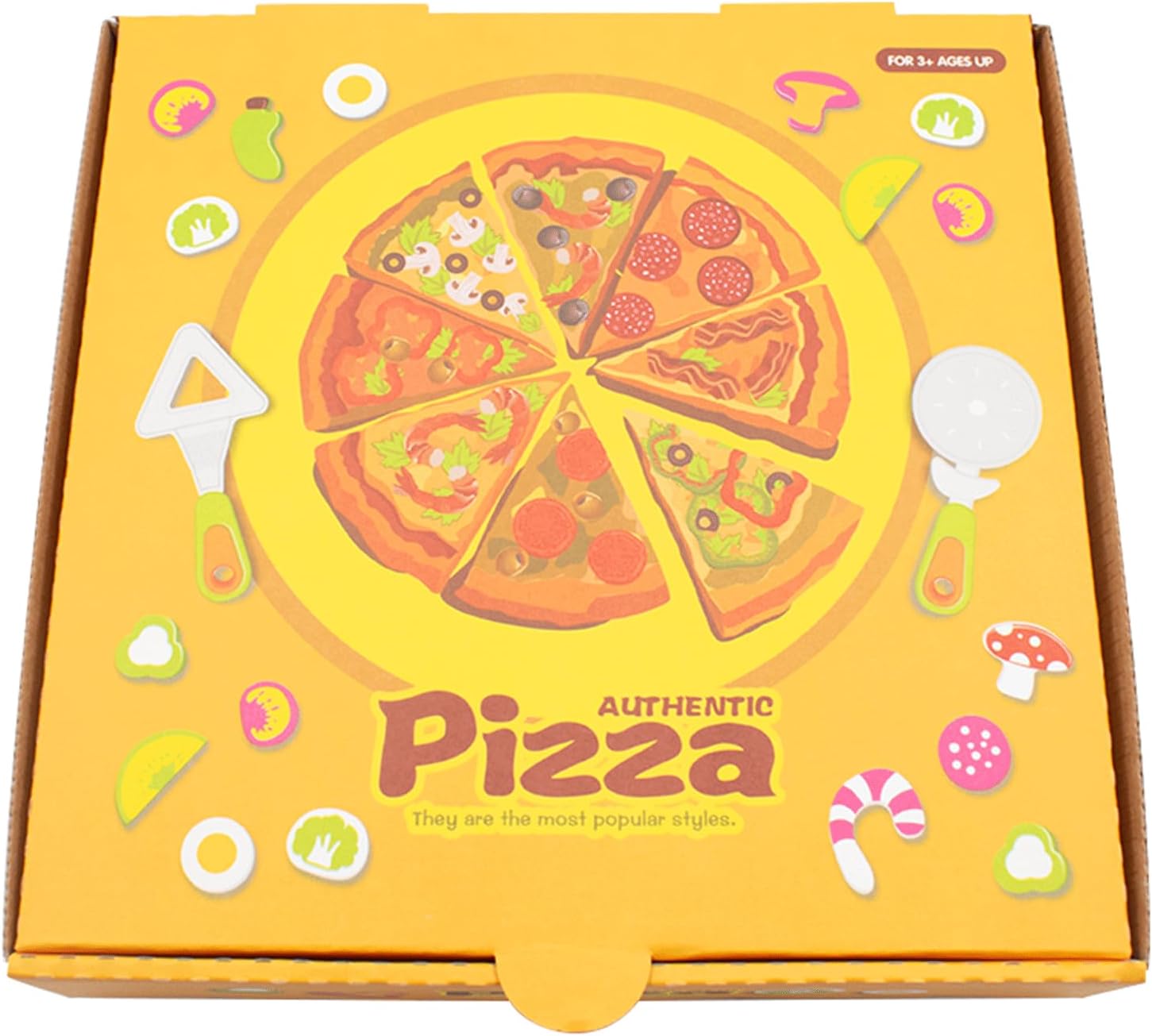 KeaJuidy 12 cajas de pizza, cajas de pizza corrugadas de papel kraft de papel kraft de 7 x 7 pulgadas, cajas de cartón con impresión en color