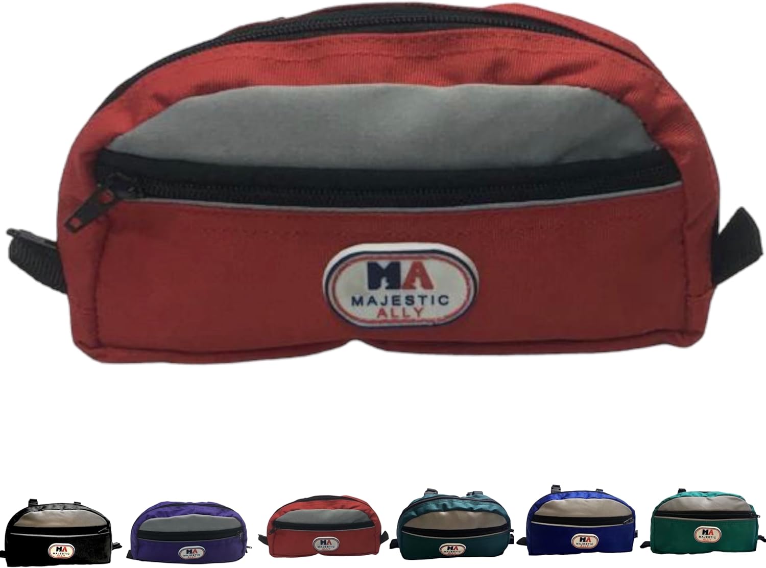 Majestic Ally Nylon Reflectante Saddle Pommel Bag para Western Saddle (Rojo)