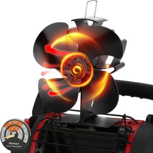 Ventilador de estufa de leña para calentador Buddy, diseño de bloqueo de ranura de ventilador de estufa con soporte para calentadores, ventilador de Ventilador de estufa de leña para calentador Buddy, diseño de bloqueo de ranura de ventilador de estufa con soporte para calentadores, ventilador de