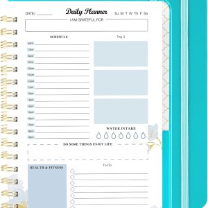 Siltamu Agenda diaria sin fecha de 6.1 x 8.5 pulgadas, cuaderno de lista de tareas con horario, planificación de comidas y organizadores de citas en Siltamu Agenda diaria sin fecha de 6.1 x 8.5 pulgadas, cuaderno de lista de tareas con horario, planificación de comidas y organizadores de citas en