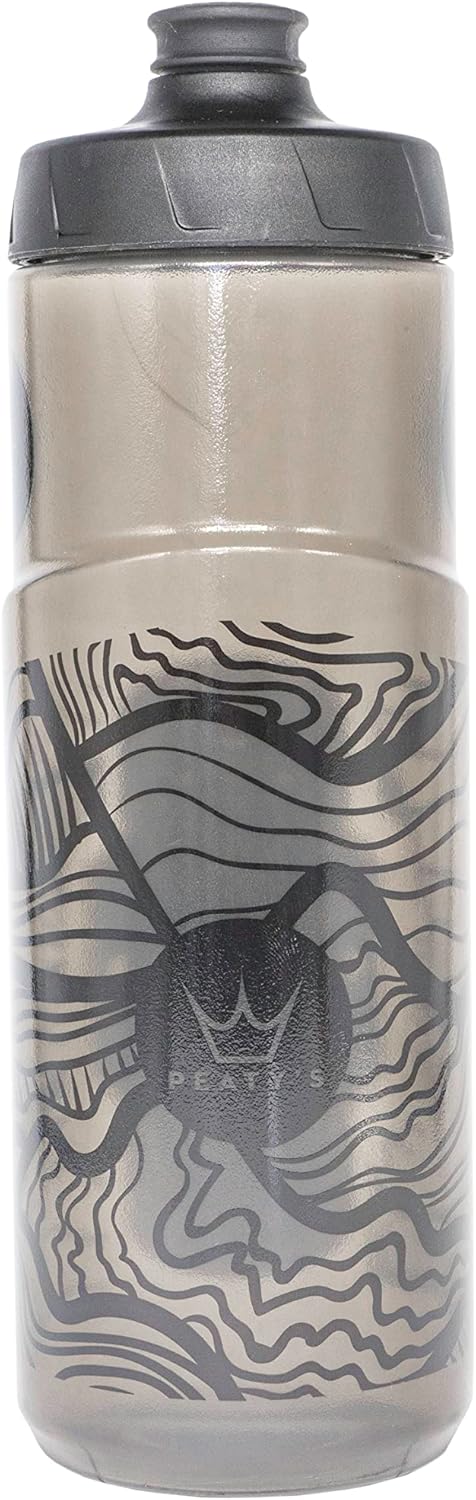 Peaty’s Fidlock Lockin – Botella de agua magnética para bicicleta, topoahumado, 20.3 fl oz 20 oz.