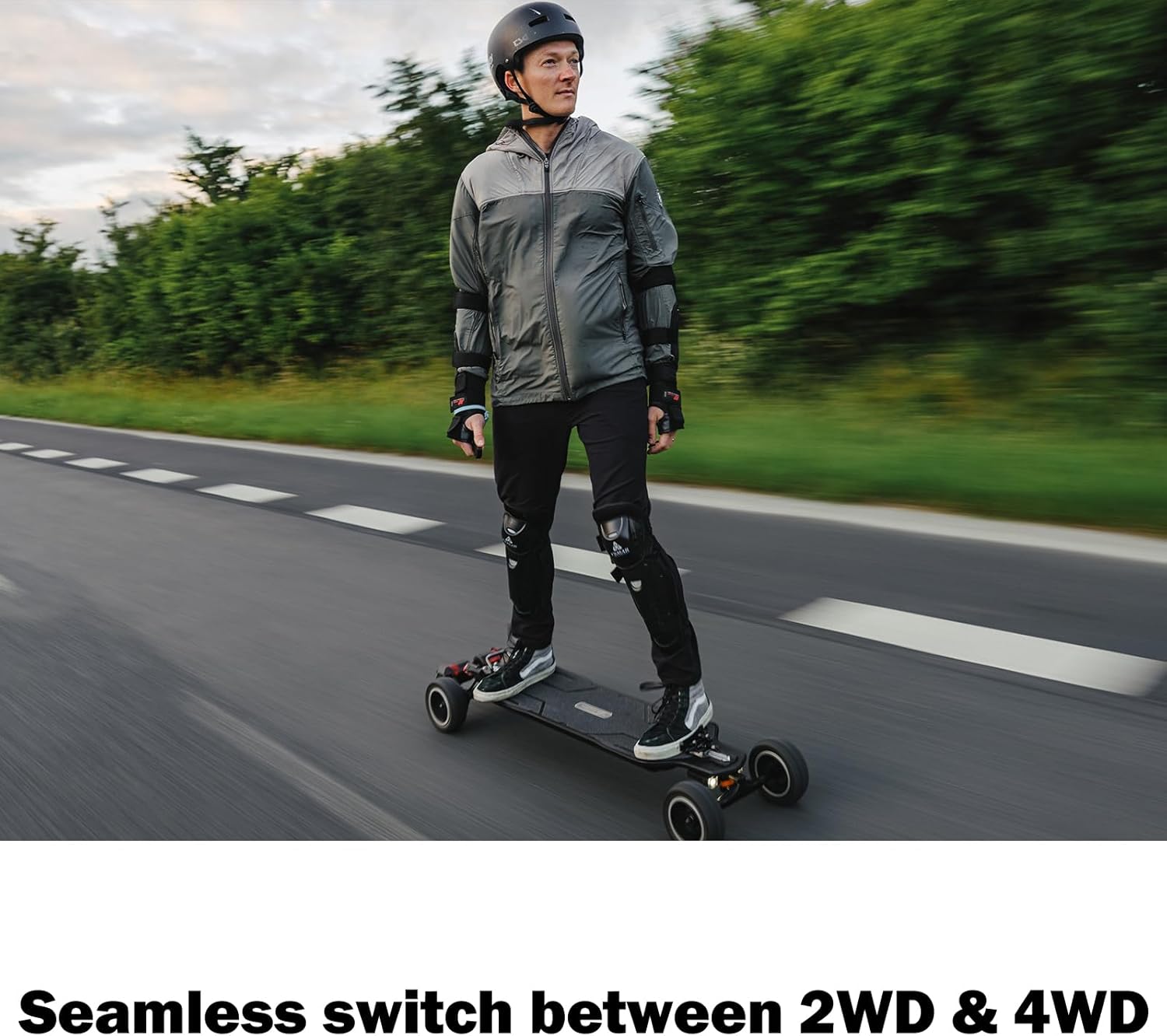 Exway Atlas Pro – Patinetas eléctricas todoterreno todoterreno, velocidad máxima de 35 mph, tabla de montaña de rango de 24 millas, batería AUXPack