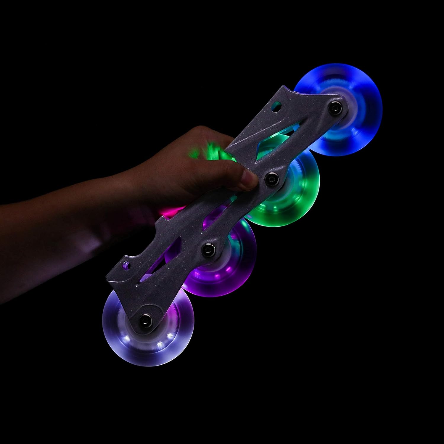 Rollerex Paquete de 2 ruedas con luz LED Glowrider 92A con rodamientos, brillan en la oscuridad (para cualquier producto que utilice ruedas de