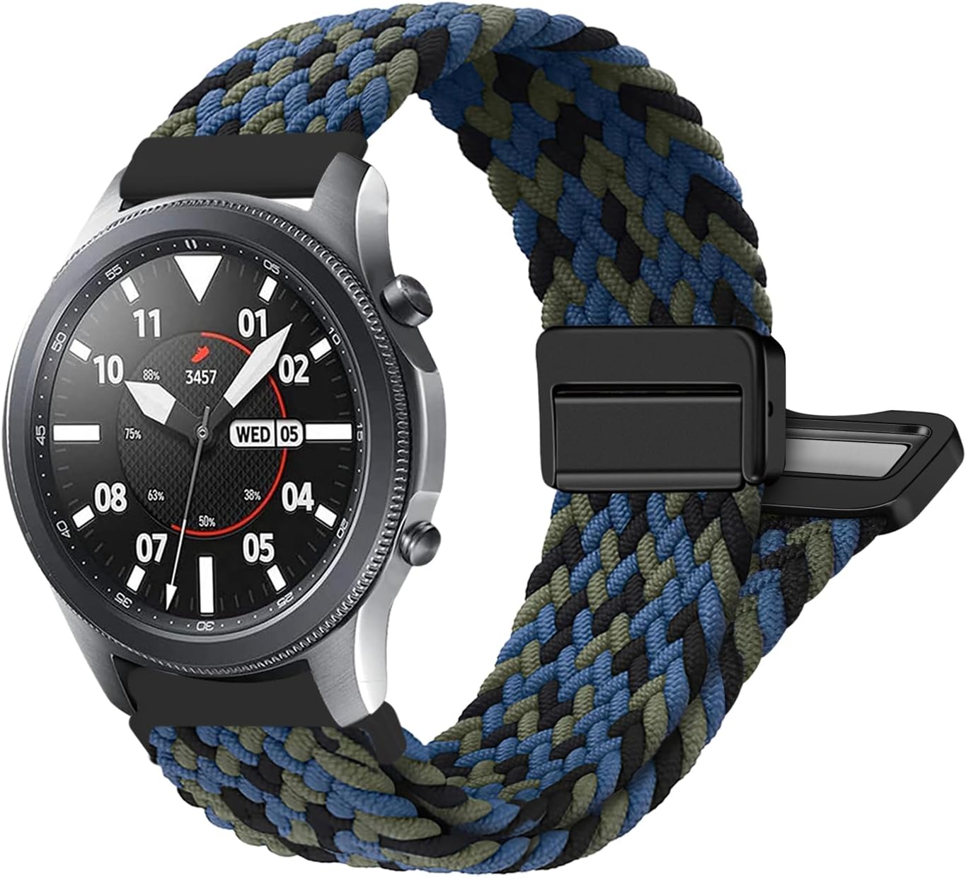 MroTech Correa deportiva trenzada de nailon de liberación rápida de 0.866 in, compatible con Samsung Galaxy Watch 3 de 1.772 in1.811 in (2019)Gear