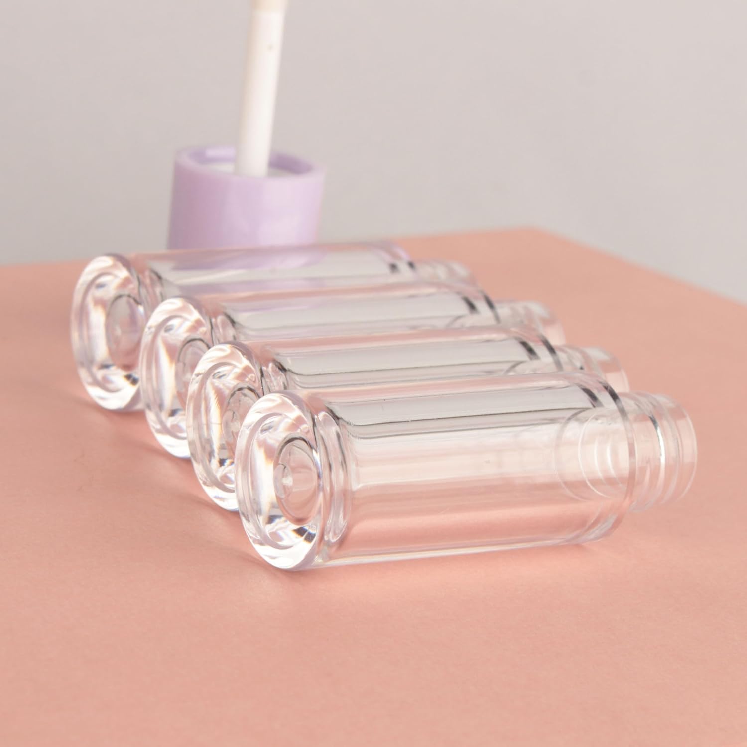 10 tubos de brillo de labios azules vacíos de 0.1 fl oz 0.08 onzas con aplicador de varita para botellas de tinte de aceite de labios, 10 unidades