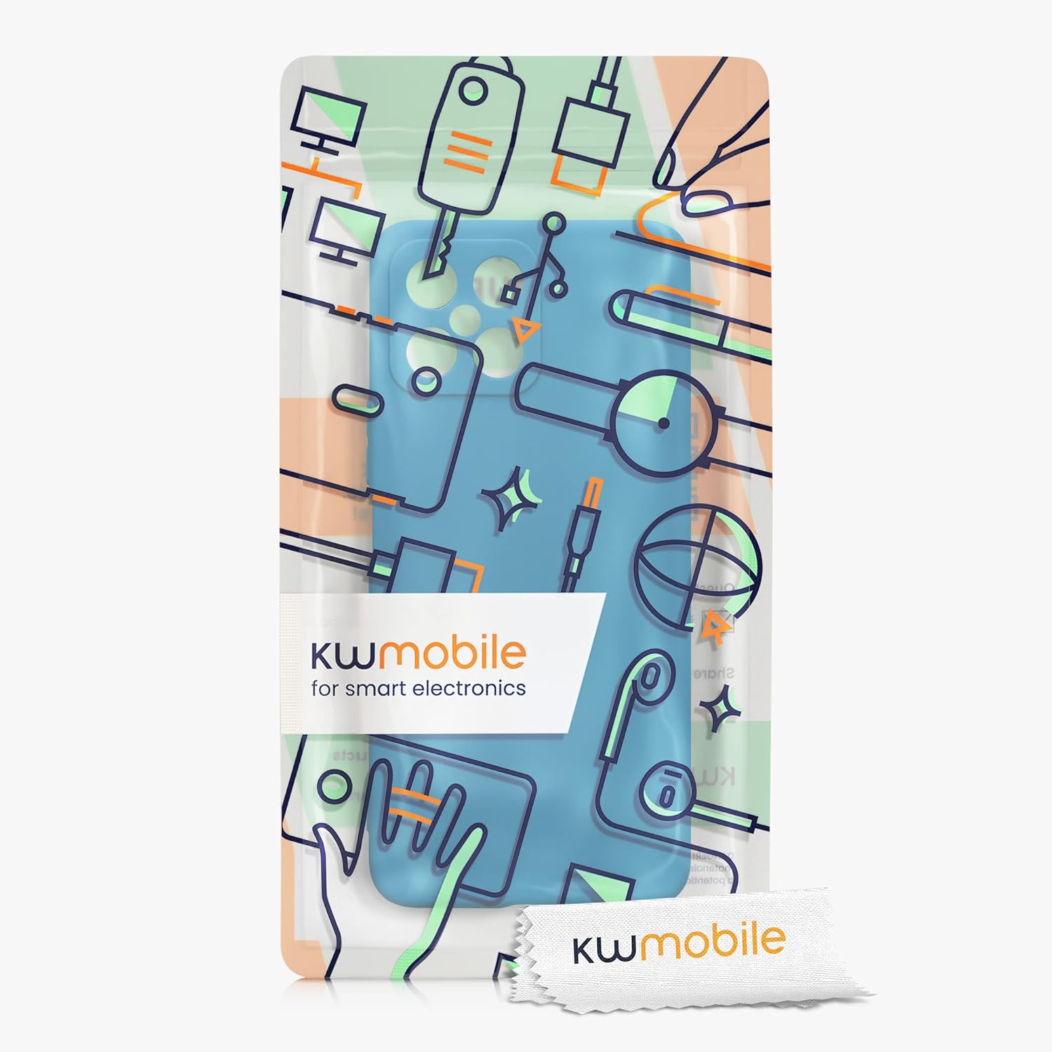 kwmobile Funda compatible con Honor X8 – Funda protectora delgada de TPU para teléfono – Acabado mate suave – Azul Caribe