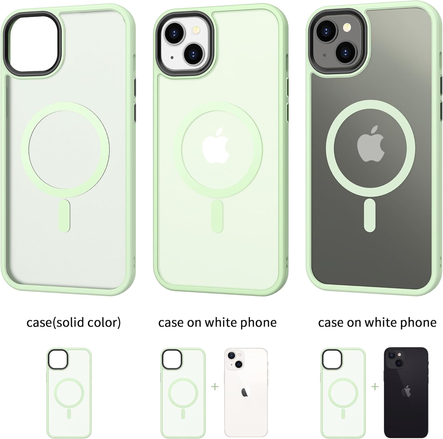CACOE Funda magnética para iPhone 13 y iPhone 14 de 6.1 pulgadas, compatible con MagSafe y soporte magnético para teléfono de automóvil, funda