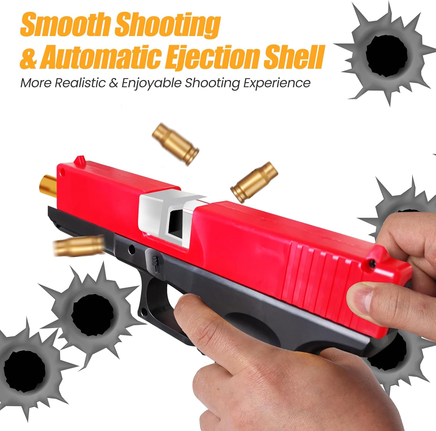 Pistola de juguete de bala suave  Blaster con expulsión de conchas  Caja de regalo resistente e ideal para regalo de cumpleaños de Navidad, para