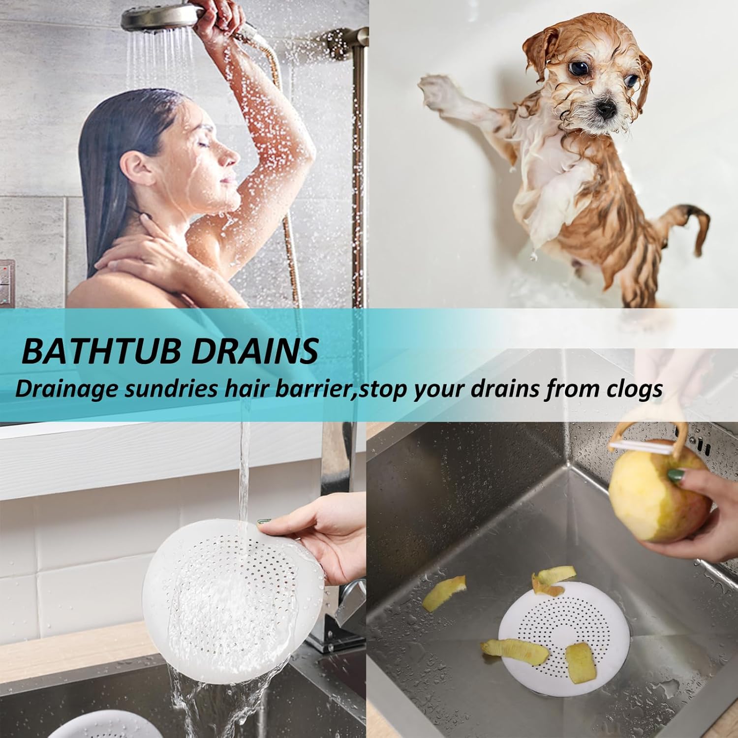 Cubierta redonda de silicona para colector de ducha, accesorios de baño con ventosas, fácil de instalar, para bañera, cocina, paquete de 2 unidades