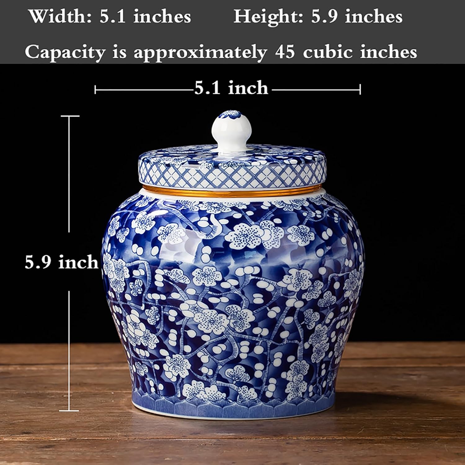 Urna de cerámica mediana azul y blanca para cenizas masculinas adultas  Urna conmemorativa decorativa para compartir y honrar a seres queridos