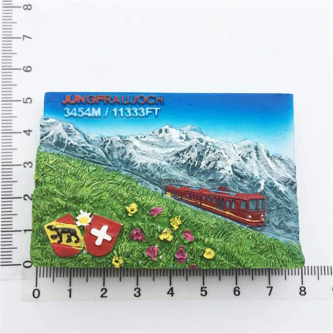 Jungfrau Suiza 3D Nevera Imán Resina Artesanía Artesanía Artesanía Turística Viajes Ciudad Recuerdo Carta Refrigerador Pegatina