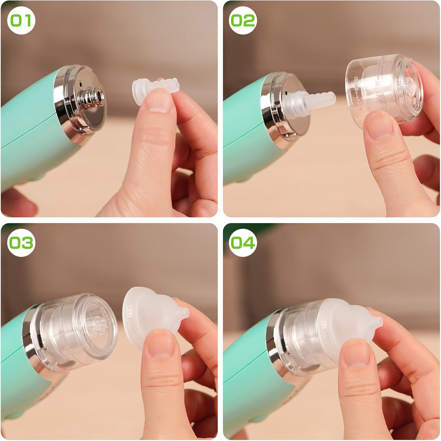 Haakaa Aspirador nasal eléctrico para bebés, limpiador de nariz seguro y fácil de operar para bebés, bebés y niños pequeños, recargable por USB sin