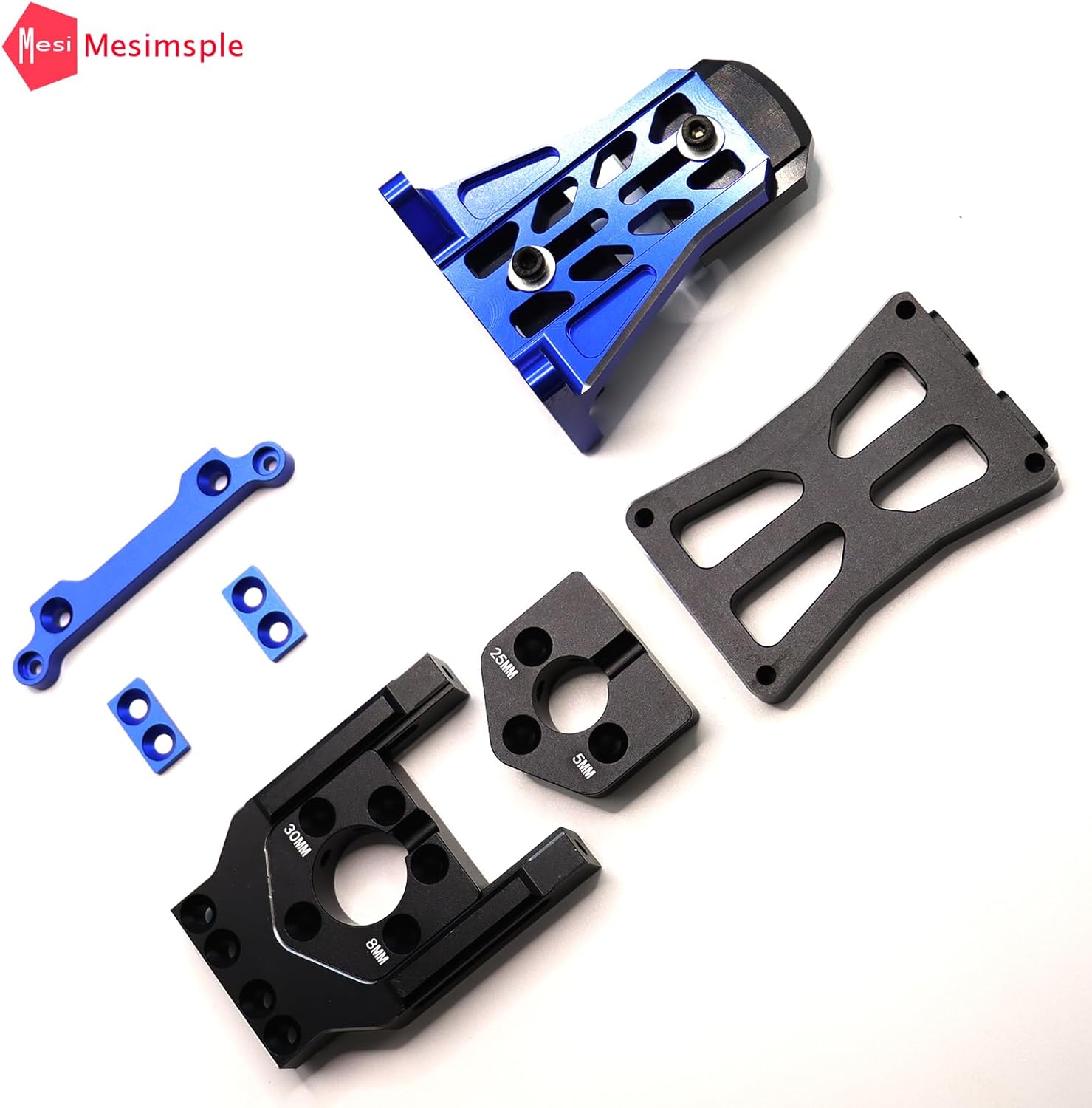 Mesimsple Soportes de motor Alloy X maxx 7760 para 15 X-Maxx 6S y Xmaxx 8S Montaje de motor delantero y trasero y actualizaciones de camión 16 XRT 8S
