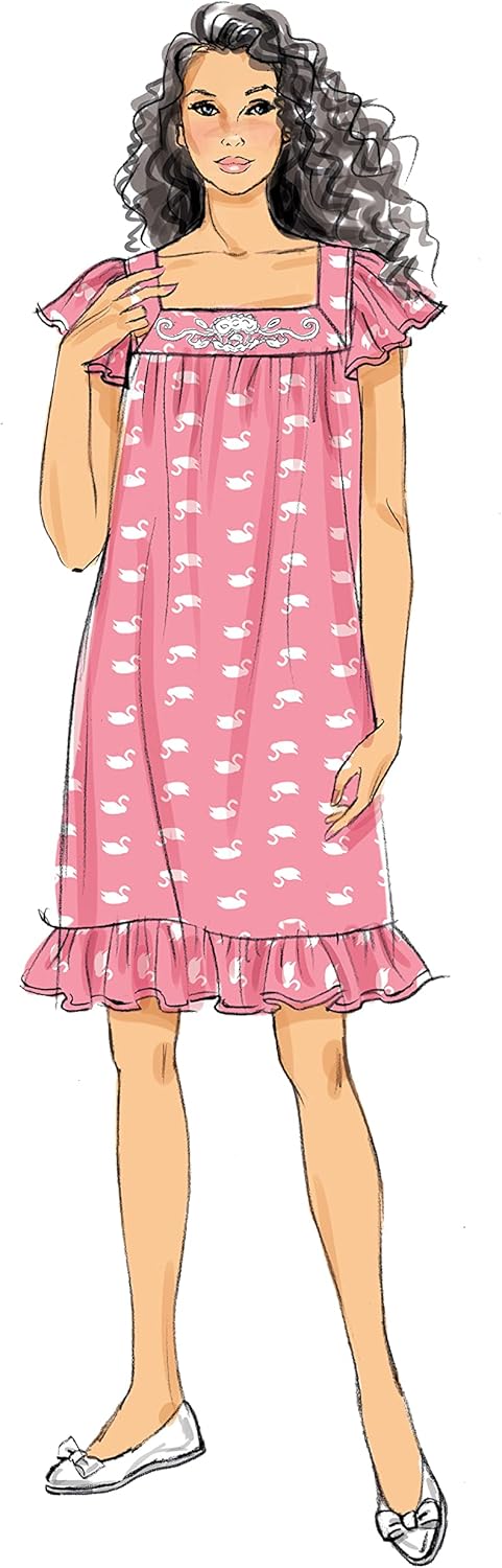 Butterick Misses’ – Kit de patrón de costura de camisones y pantalones cortos, código de diseño B6883, tallas XS-S-M