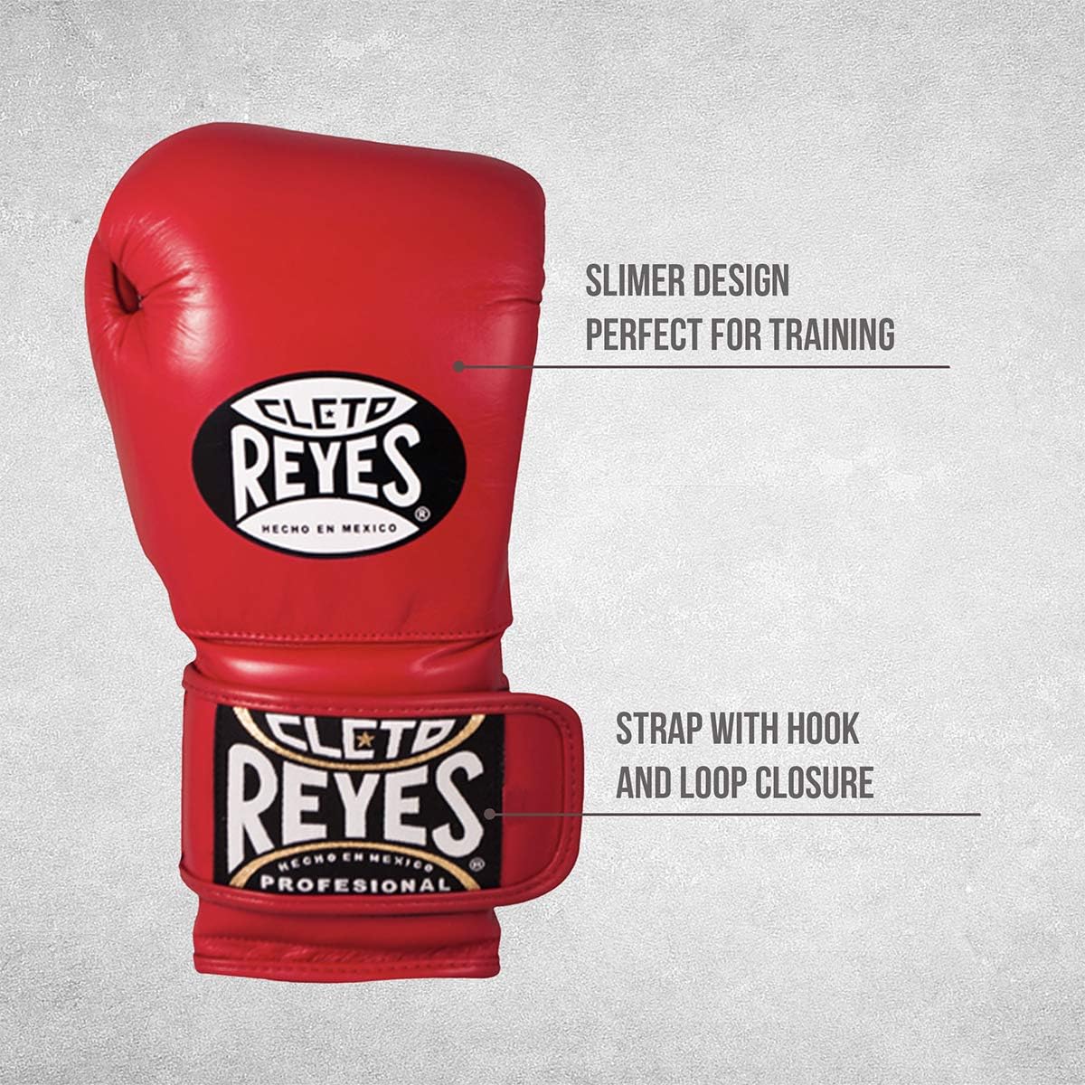 CLETO REYES Guantes de entrenamiento con correa de cuero y pulgar adjunto y cierre de gancho y bucle