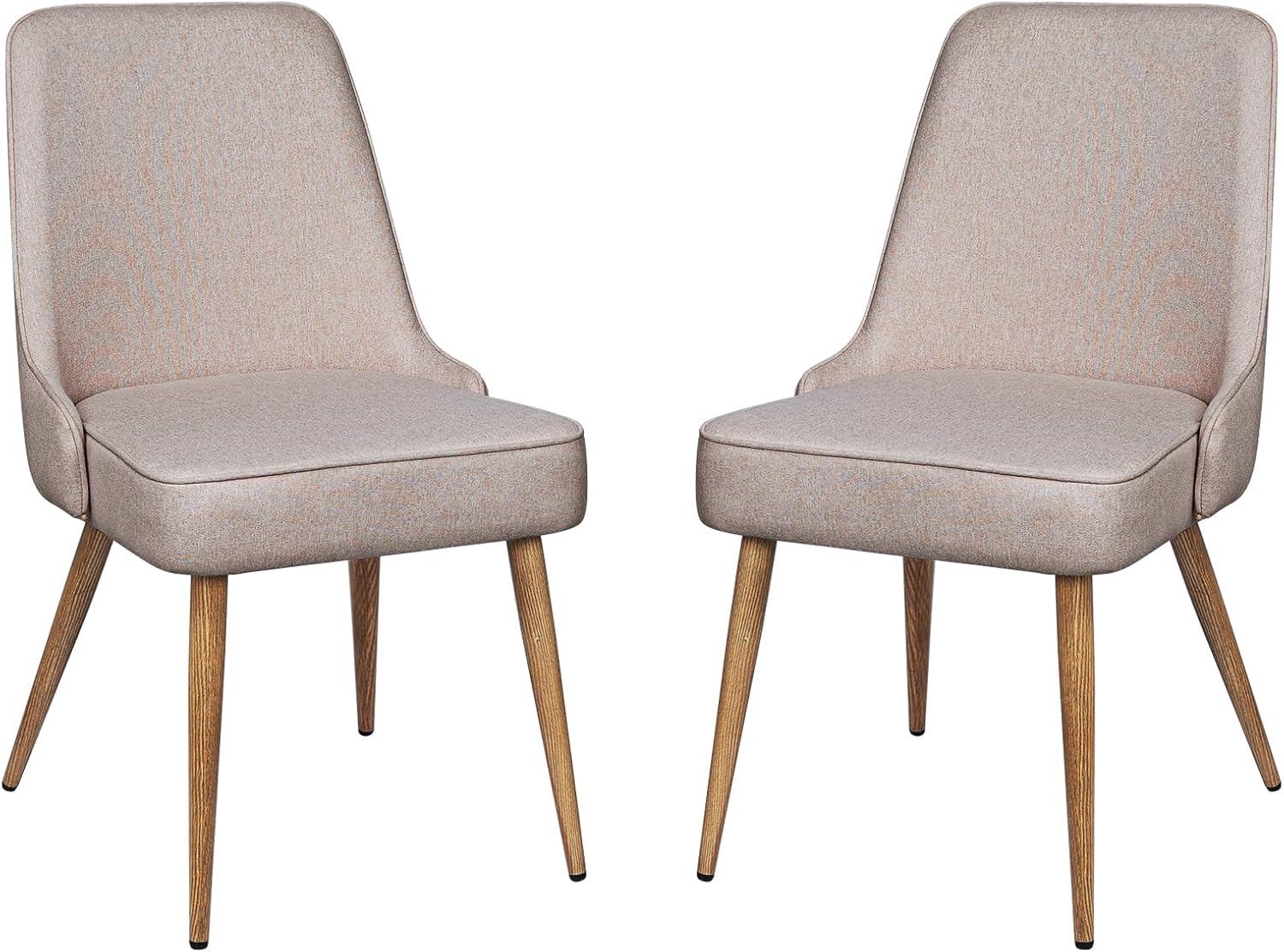 Ecoluxehaven Juego de 2 sillas de comedor modernas, sillas tapizadas de cocina para comedor en tela
