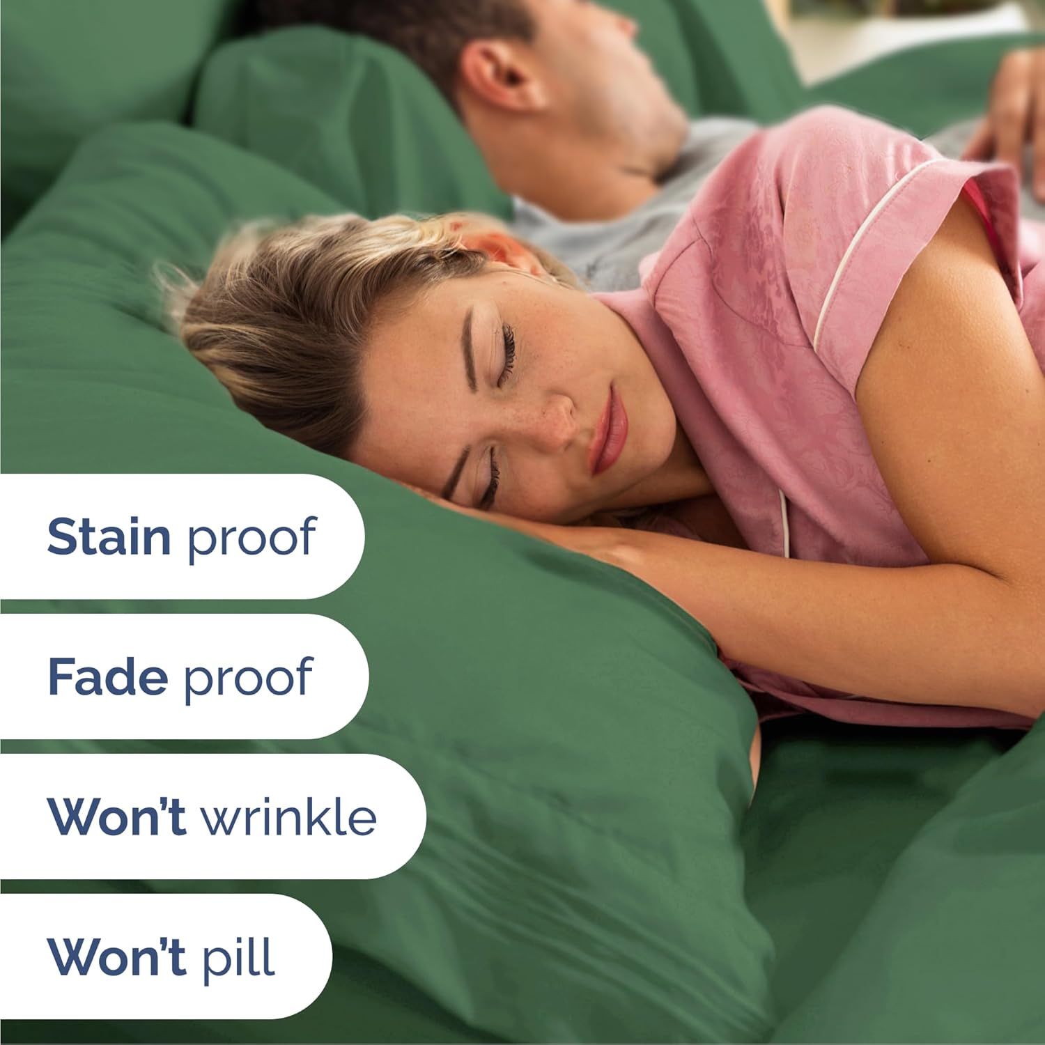 Juego de sábanas de 4 piezas tamaño California King, cómodo, transpirable y refrescante, ropa de cama de lujo de hotel para mujeres, hombres, niños