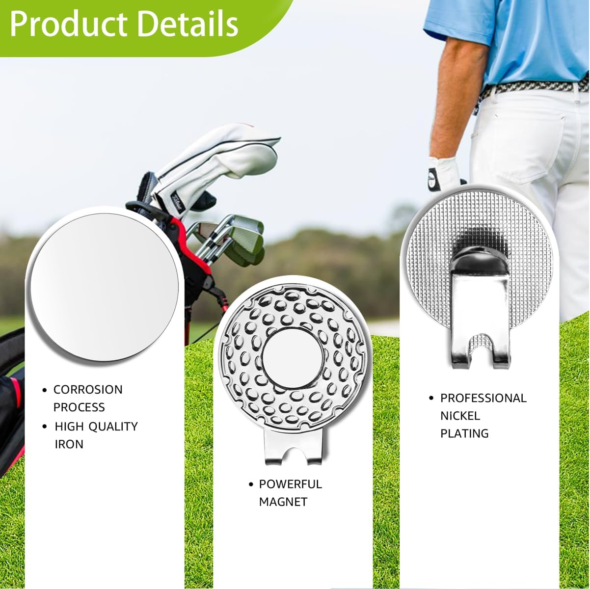 Best Dad by Par Golf Ball Markers, Men’s Golf Accessories, Birthday Retirement Golf Gifts for Dad Husband Grandpa