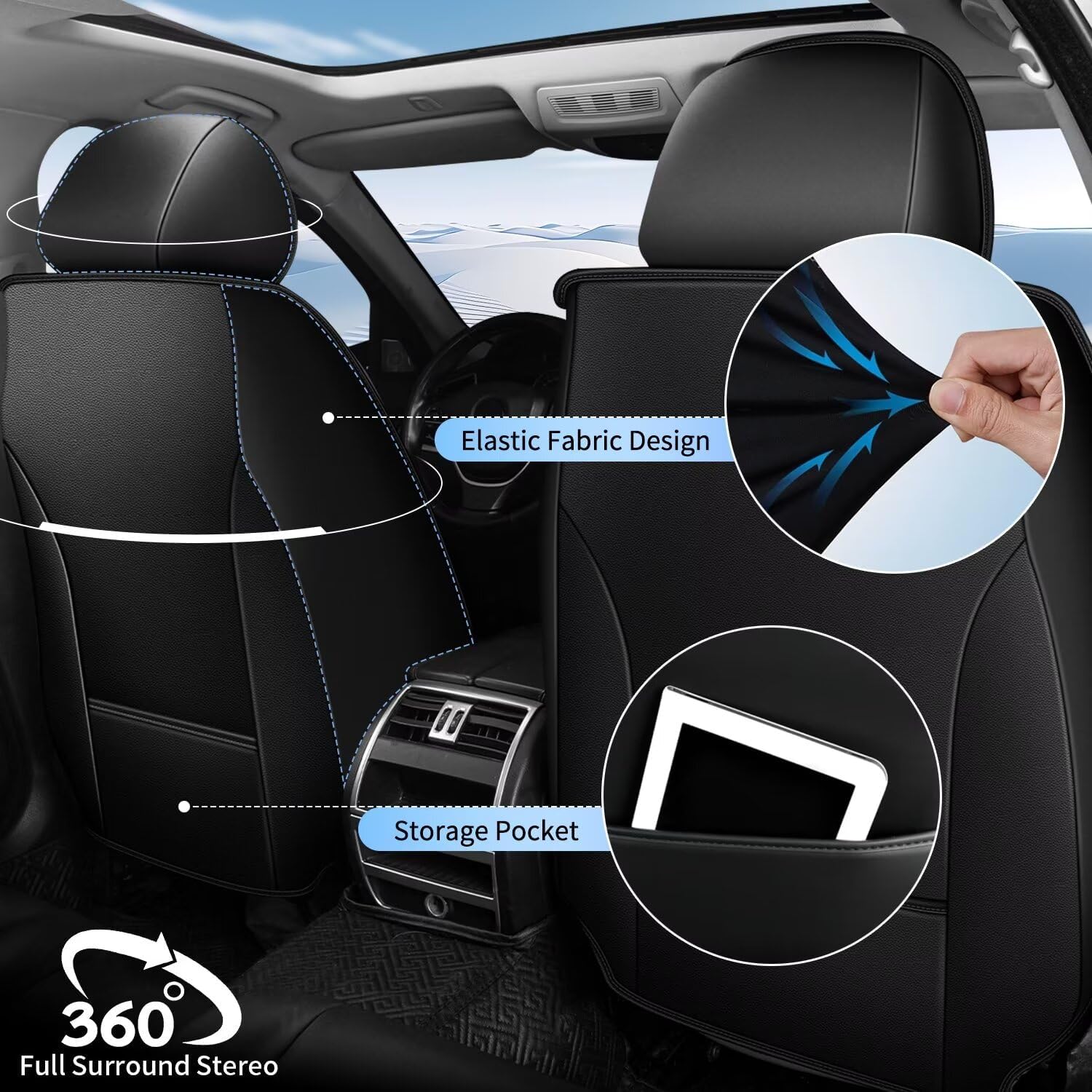 Fundas de asiento de automóvil para ChevroletChevy Trailblazer 2021-2024, fundas de asiento de cuero impermeable para asiento de automóvil,