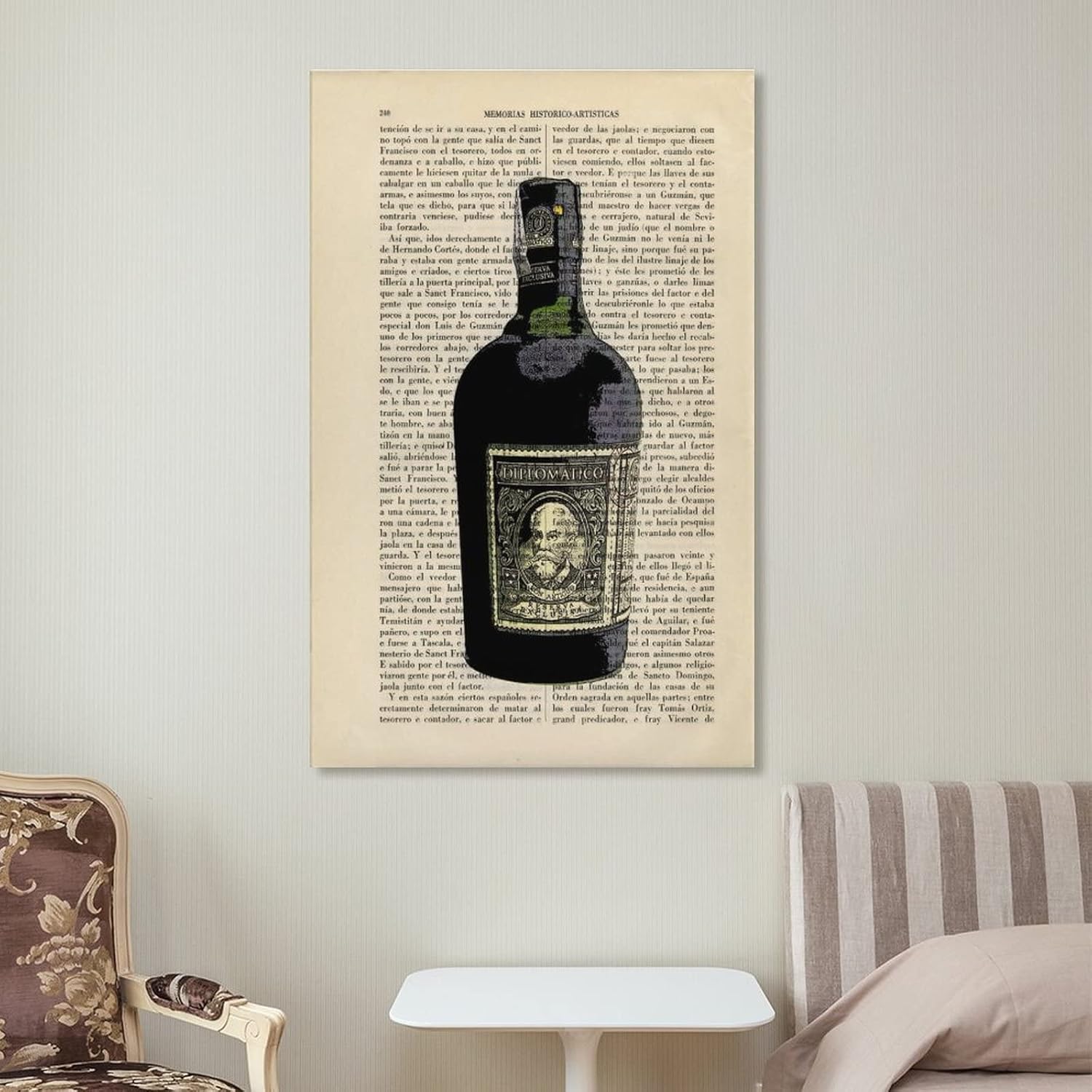 Botella de arte de Rum para decoración de cumpleaños, decoración de pared, póster decorativo de lienzo, arte de pared, póster de sala de estar,