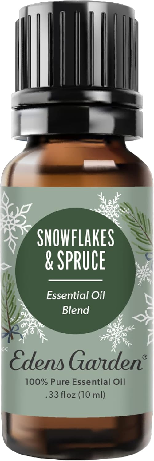 Edens Garden Snowflakes & Spruce Edición Limitada Holiday Essential Oil Synergy Blend, 100% puro grado terapéutico (mezclas de aceites esenciales