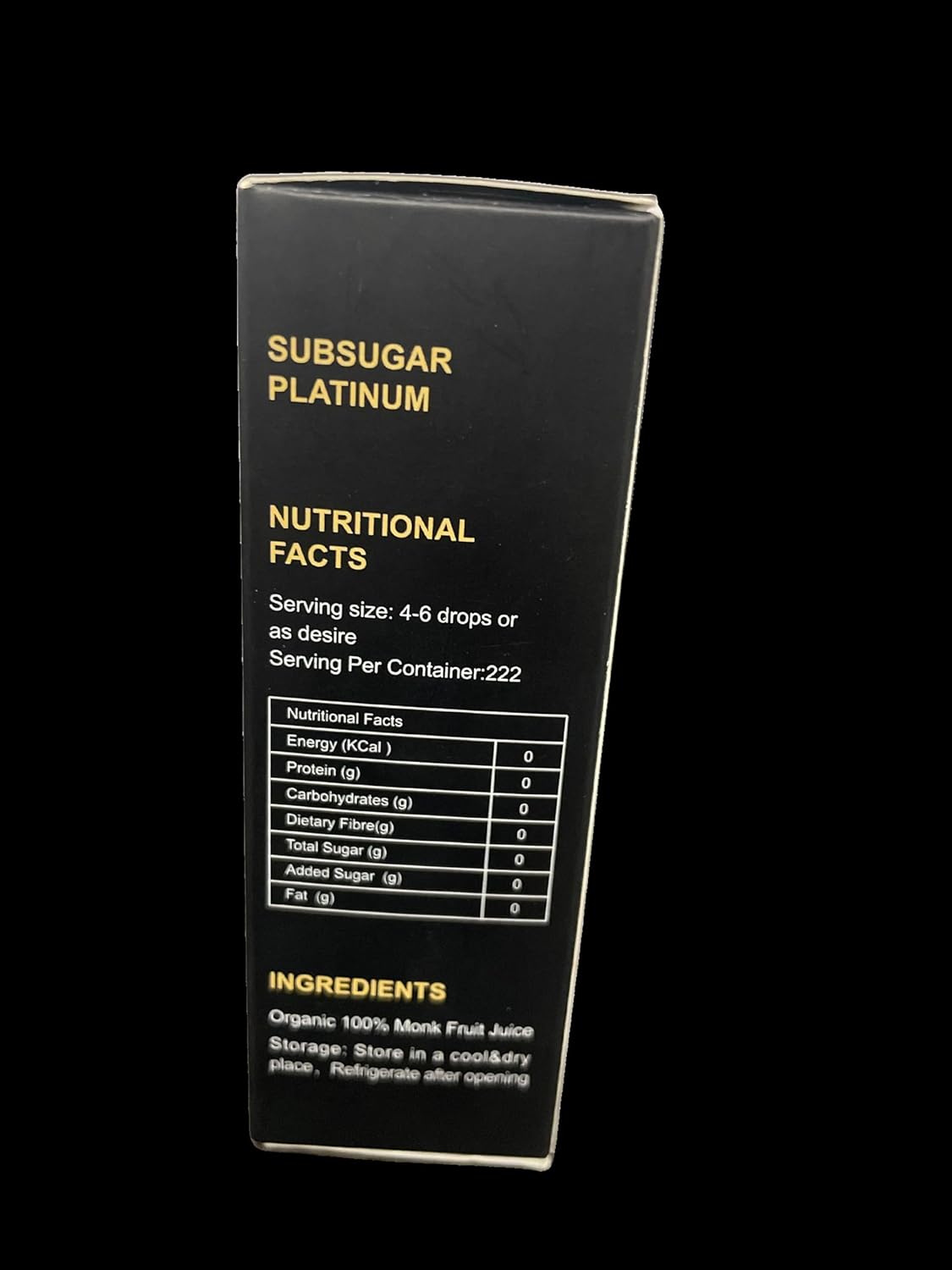 SubSugar Edulcorante líquido concentrado puro de Monkfruit Gotas sin eritritol Hecho con jugo de fruta de monje 100% (1.0 fl oz)