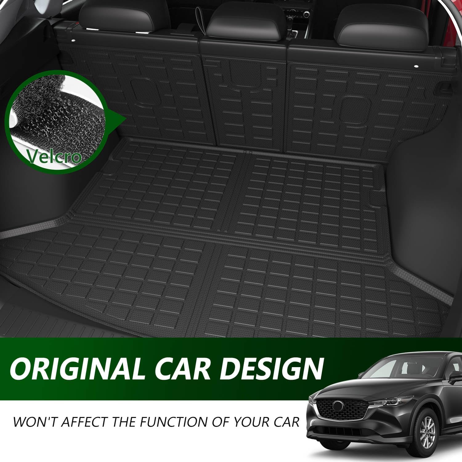 Revestimiento de carga compatible con Mazda CX-5 2017-2022, protector de asiento trasero de elastómero termoplástico, repuesto para accesorios Mazda