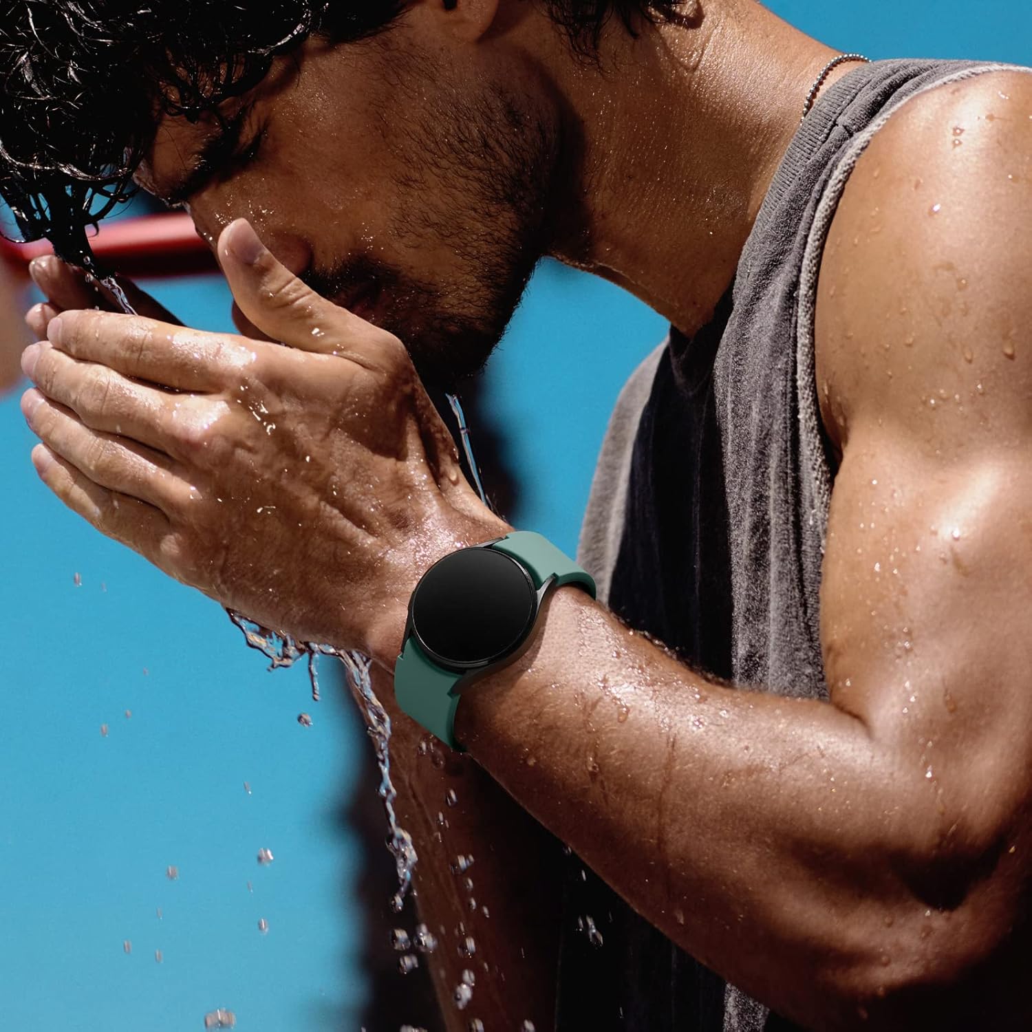 Lerobo Paquete de 5 correas sin huecos compatibles con Galaxy Watch 654Watch 5 Pro BandGalaxy Watch 4, correa deportiva de silicona suave de 0.787
