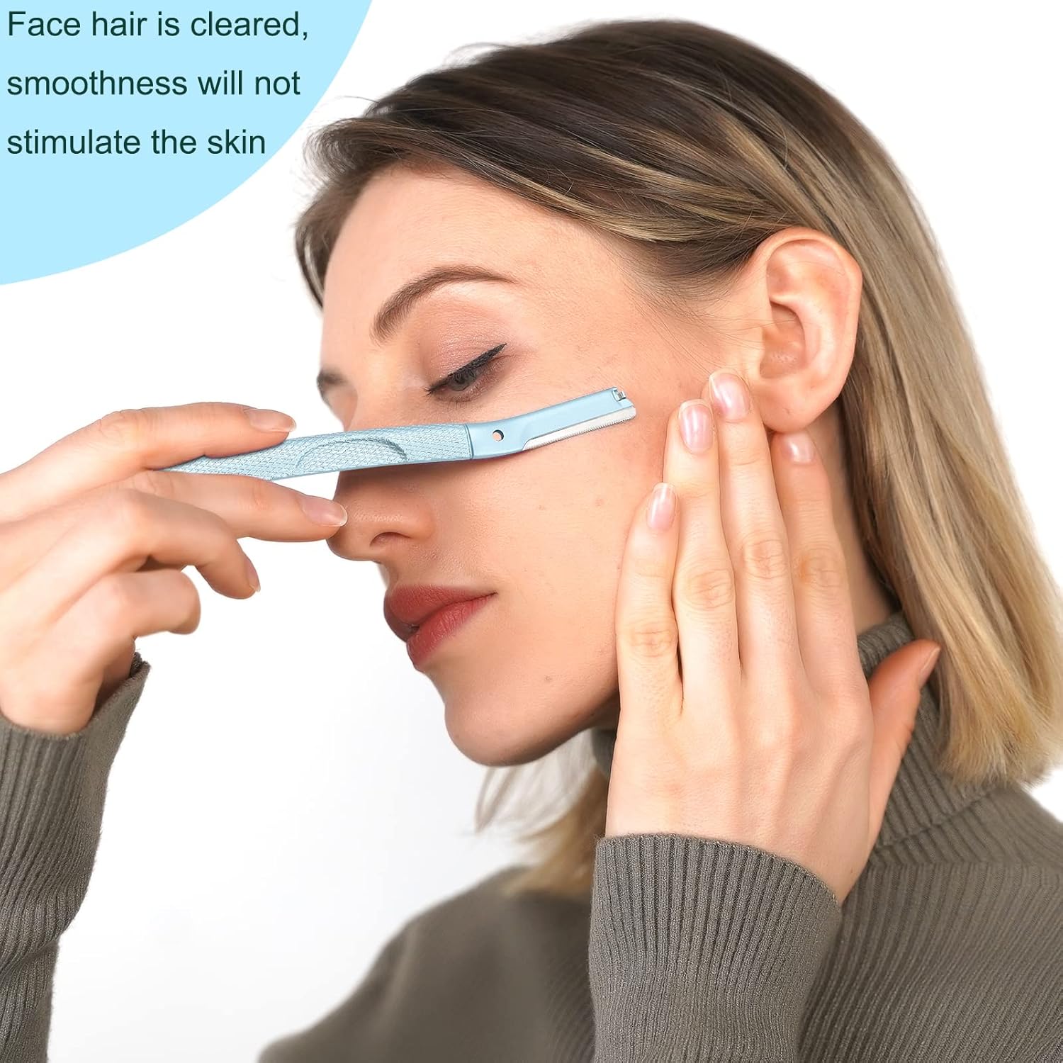 Dove of peace Dermaplaning Herramienta de belleza, cuchillo de metal para cejas, herramienta de limpieza de pelo facial, afeitadoras y cuchillas