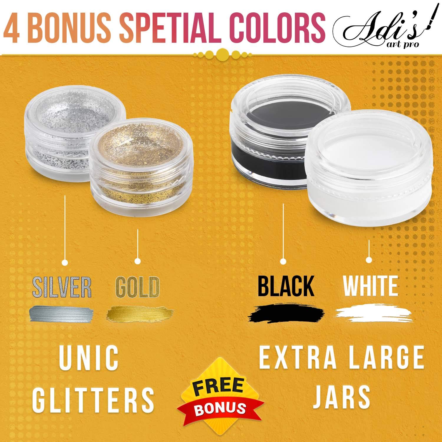 Kit de pintura facial para niños – 58 piezas Set con base de agua – Secado rápido – Pinturas para pieles sensibles no tóxicas – Brillos –