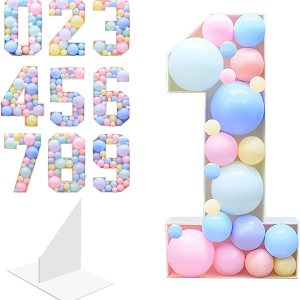 SKEFOLI Números de marquesina de 4 pies, números de mosaico para globos precortados de cartón extra grande, tablero de espuma para decoración de SKEFOLI Números de marquesina de 4 pies, números de mosaico para globos precortados de cartón extra grande, tablero de espuma para decoración de