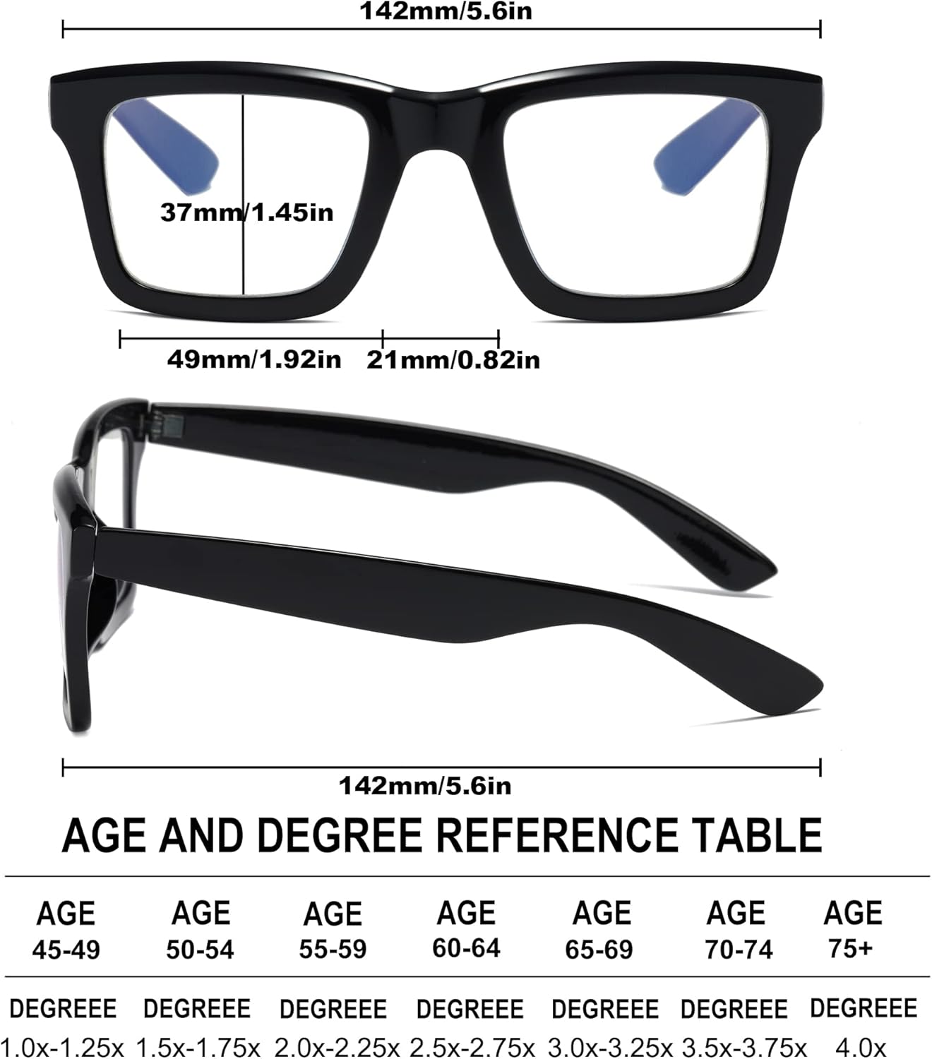 Paquete de 4 lentes de lectura estilo Oprah para mujeres y hombres con bloqueo de luz azul, para computadora, cuadrados, de metal