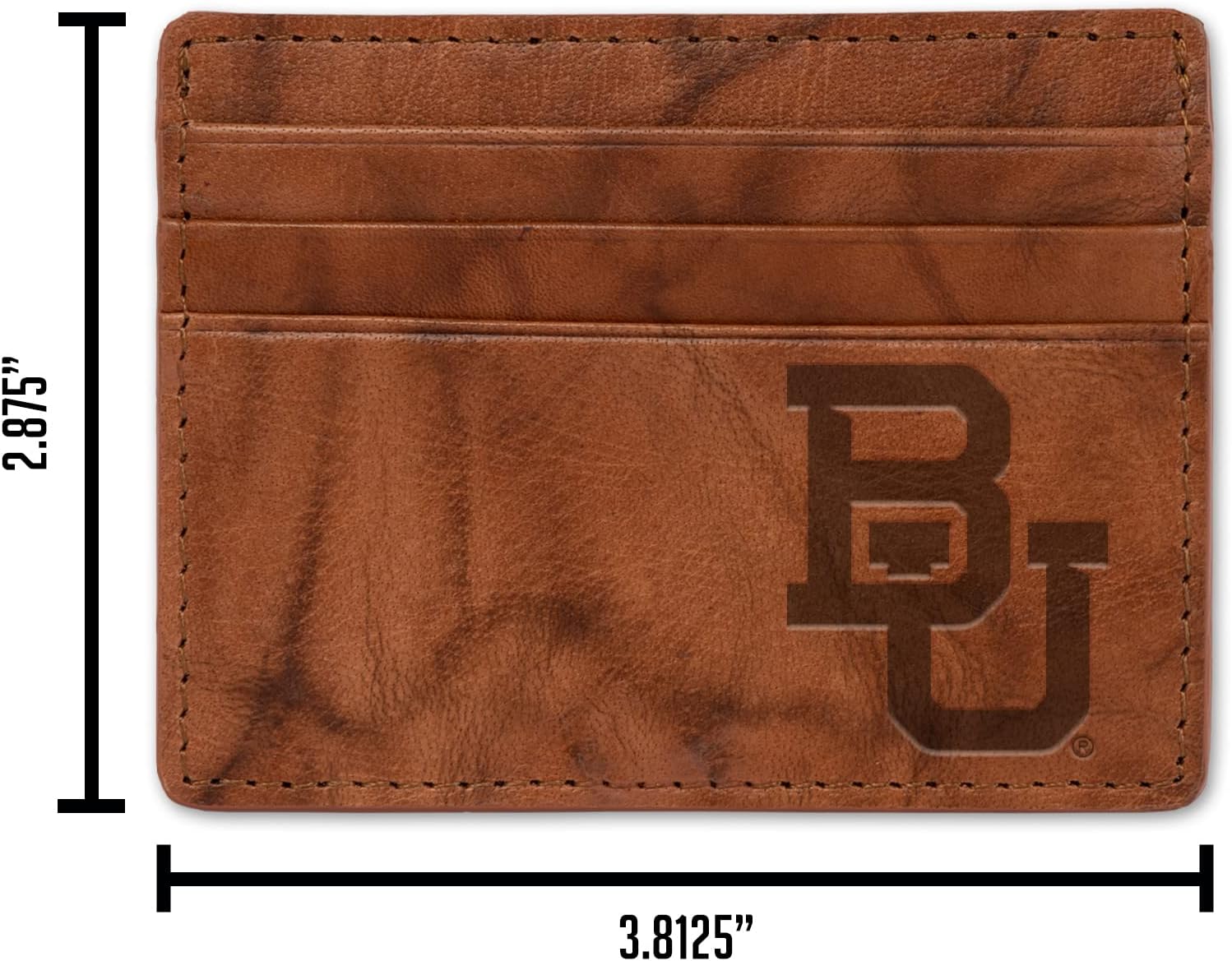 Rico Industries Cartera de cuero con relieve estándar de la NCAA