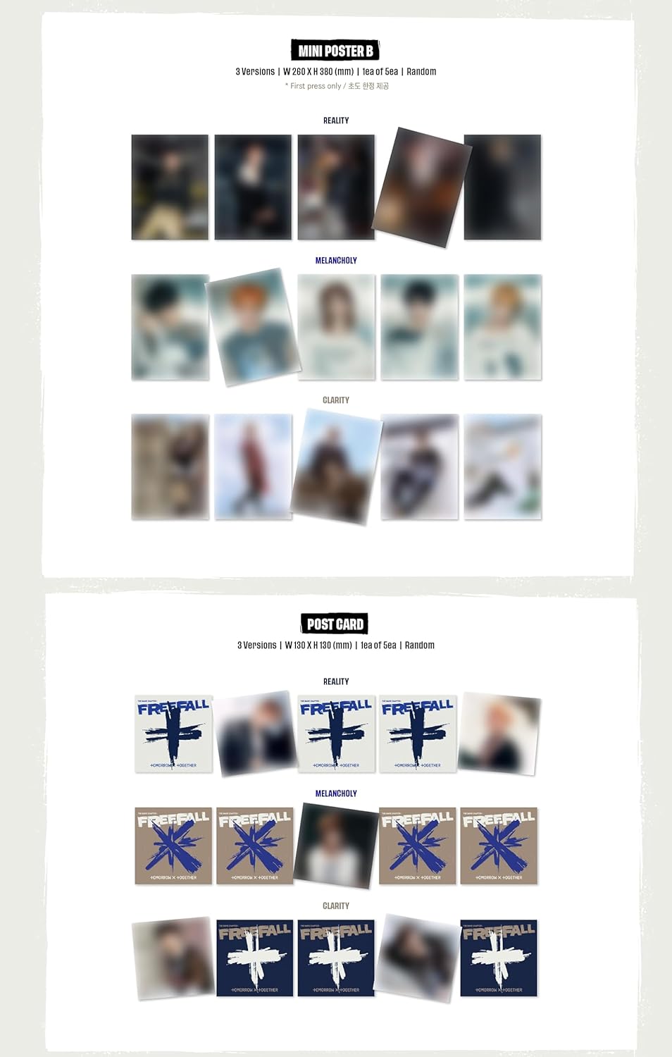 TXT – El capítulo del nombre FREEFALL 3th Album SET+ Beneficio de pedido anticipado + Juego de tarjetas fotográficas adicionales