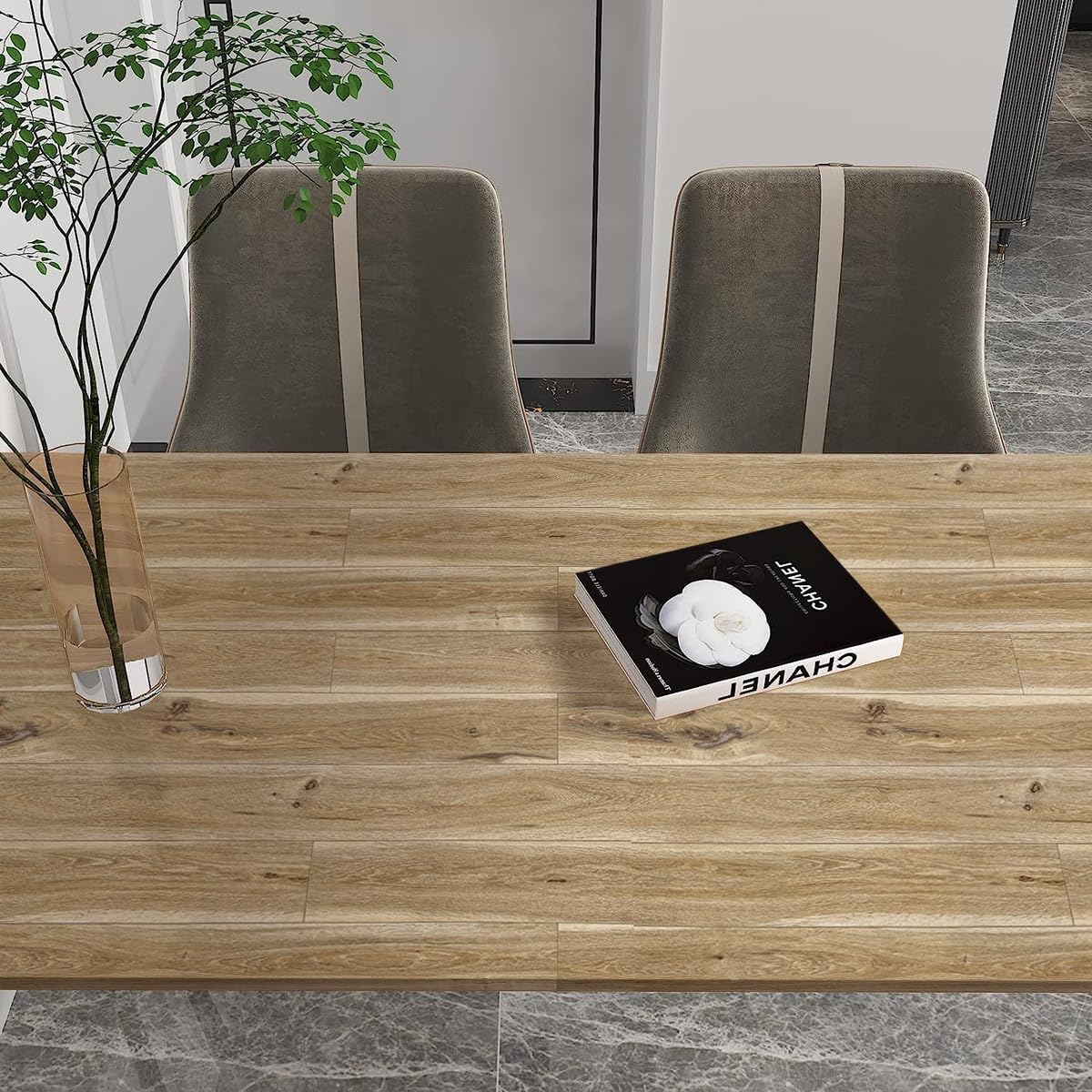 Jeweluck Papel tapiz de madera para despegar y pegar, papel de contacto de madera de 17.7 x 118.1 pulgadas, papel tapiz de madera rústica,