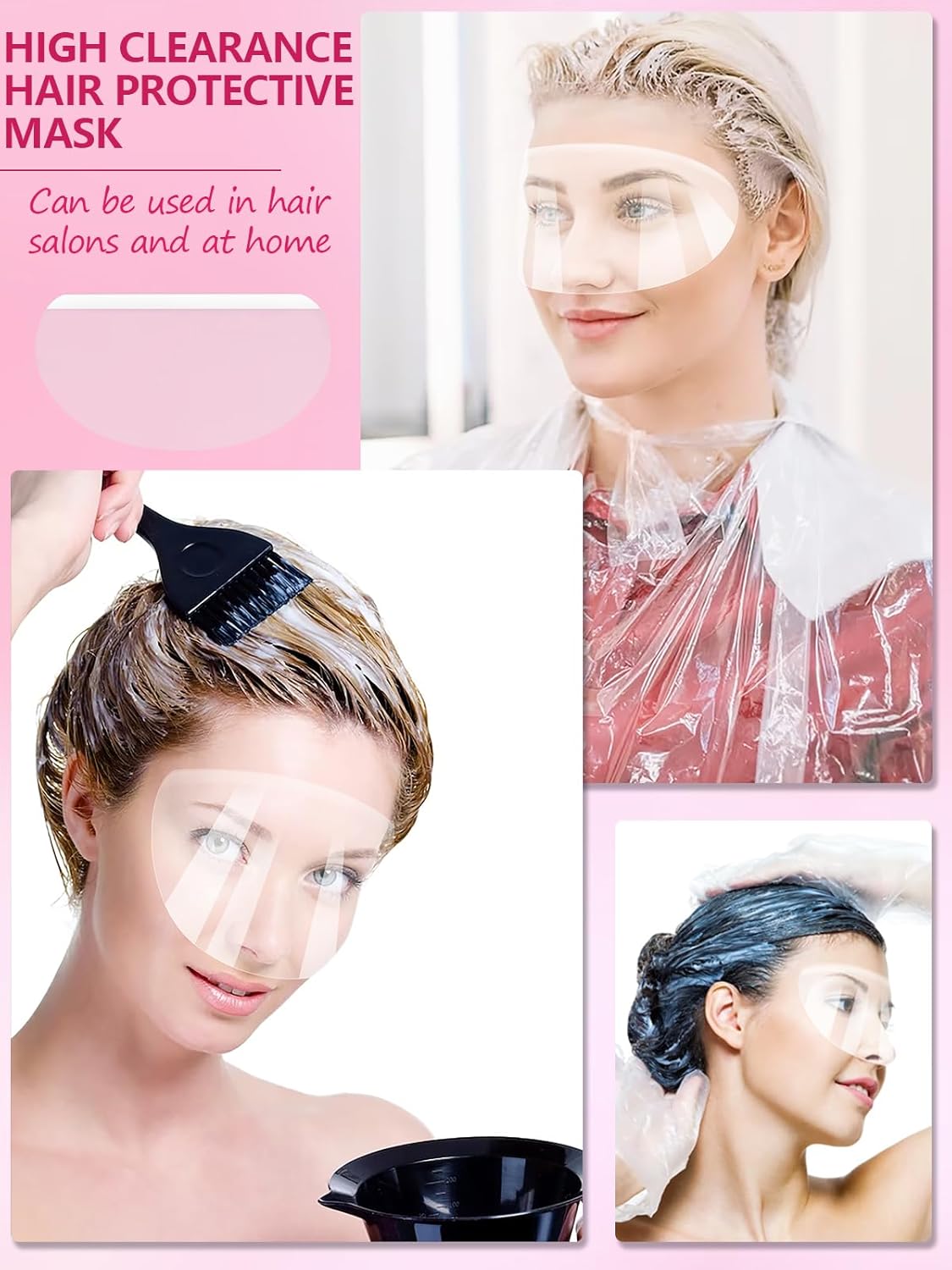 EBANKU 200 protectores de ojos para la cara de la ducha, protector transparente para cejas, gafas de ducha, cubierta facial de baño, para adultos,