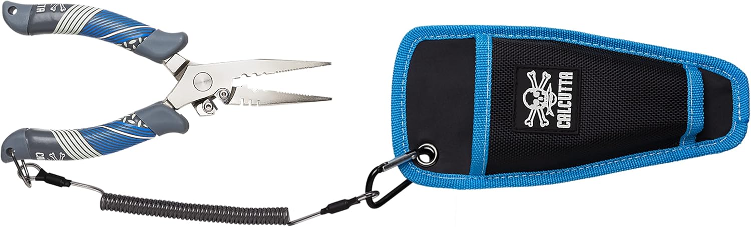 Calcutta Squall Torque Series Alicates de acero inoxidable con cortador lateral – Accesorio para herramientas de pesca