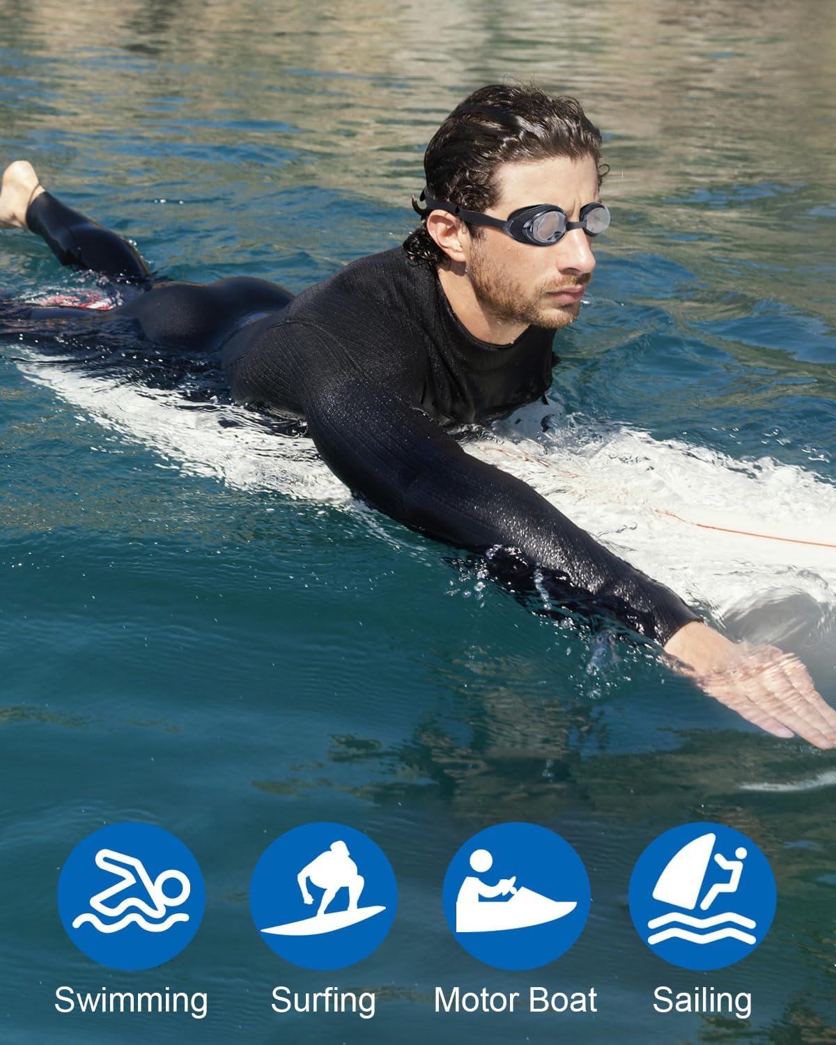 Paquete de 2 gafas de natación antivaho y UV, gafas de natación de silicona suave a prueba de fugas para adultos, hombres y mujeres