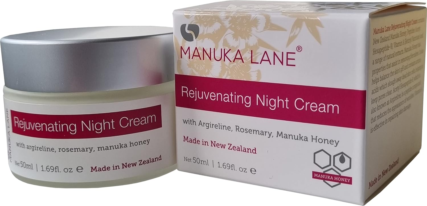 Manuka Lane Crema de noche con retinol, miel de manuka y péptidos Resultados reales brillantes para una piel joven y saludable