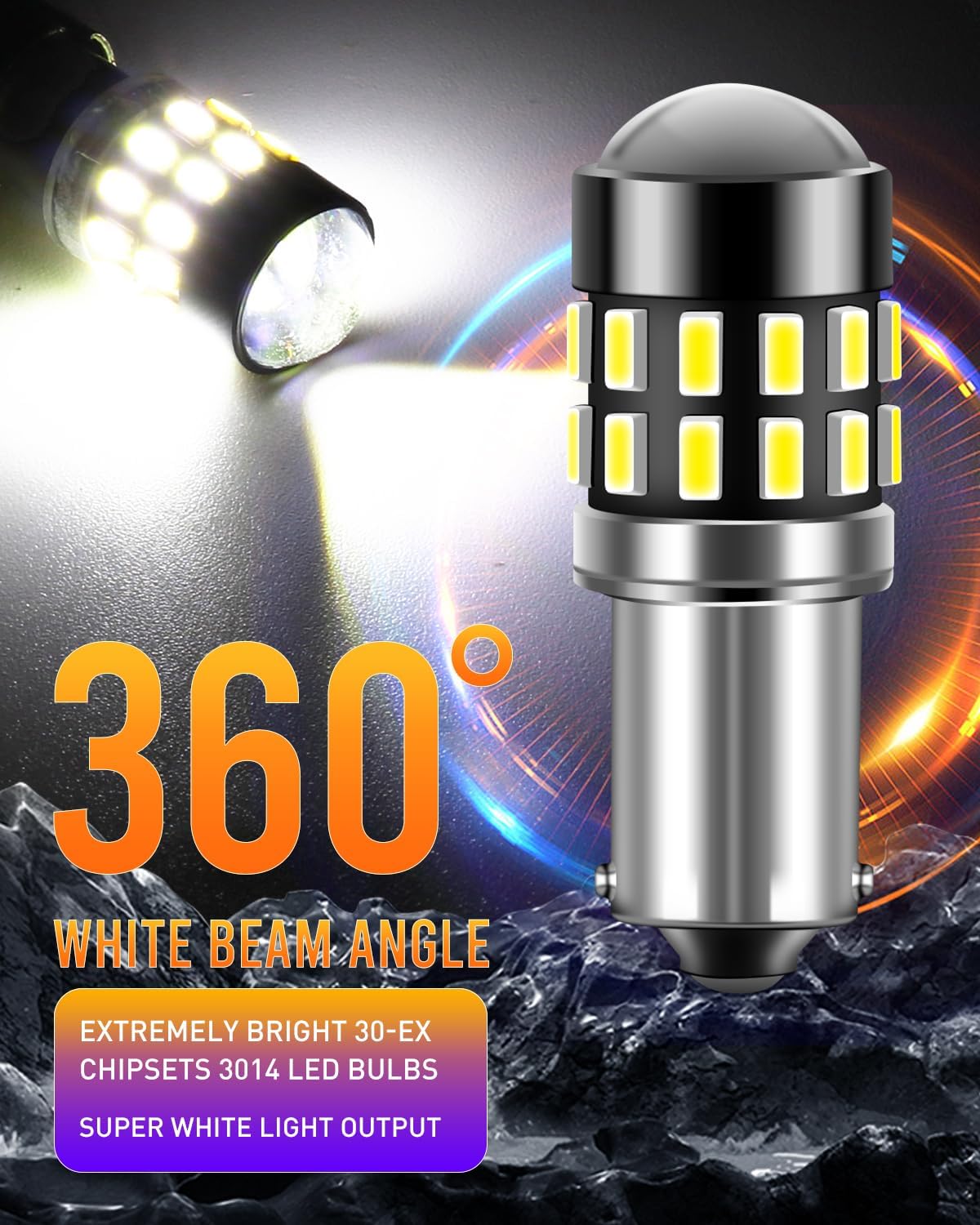 LUYED – 2 lámparas 64111 superbrillantes con chipset 360LM 3014 -30-EX, 30 BA9 BA9S 53 57 1895, utilizadas para puertas laterales, luces de