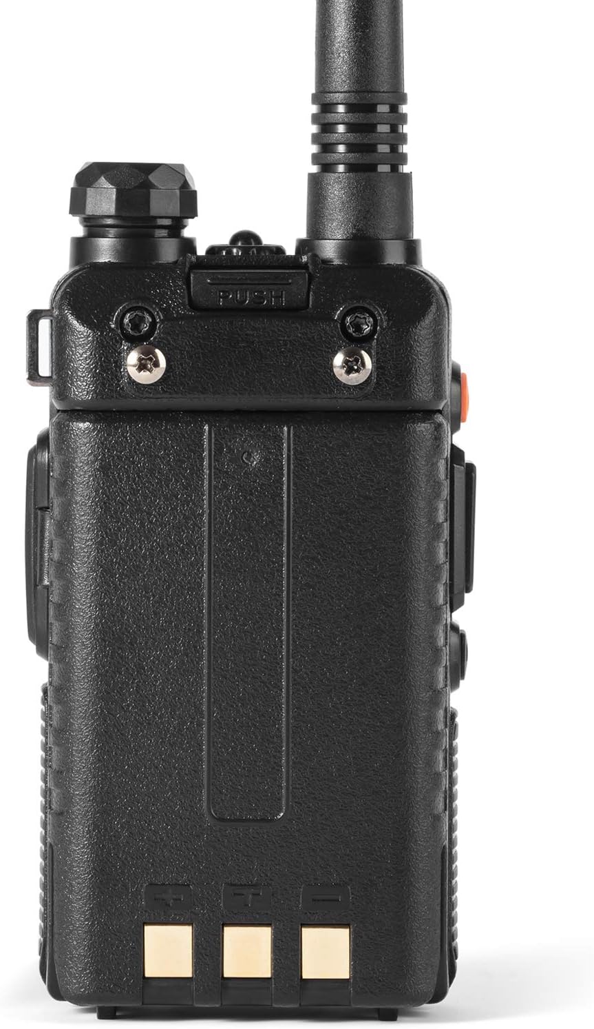 Paquete de 3 radioaficiones de mano (UV-5R) de largo alcance UHF VHF de doble banda de 2 vías con batería recargable de iones de litio Walkie