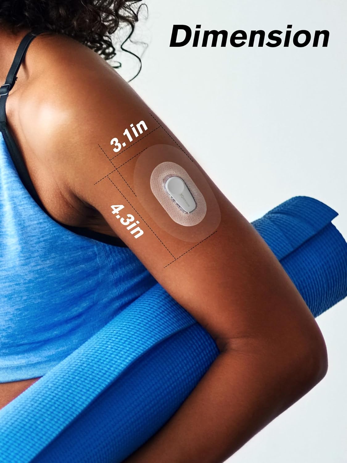 Leng Ke Paquete de 40 parches adhesivos Dexcom G6 impermeables  Parche Dexcom G6 de larga estancia sin pegamento en el centro, cinta CGM de papel