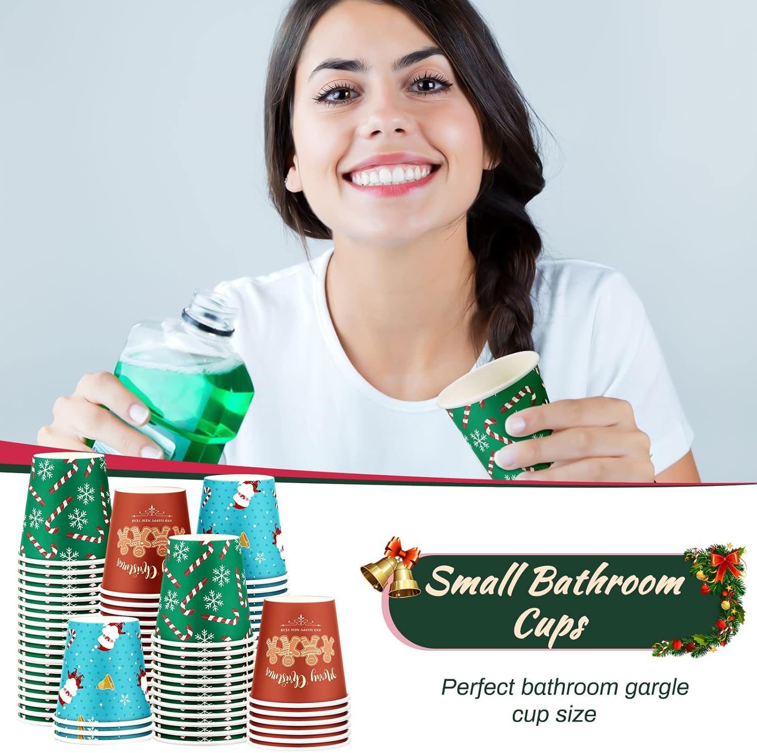 Paquete de 600 vasos de papel de 3 onzas desechables de papel para baño, tazas pequeñas para enjuague bucal y bebidas frías y calientes, tazas de